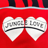 エルメス HERMES Jungle Love ニット切替ブルゾン 3E2817D3 レッド ニット レディース ブルゾン