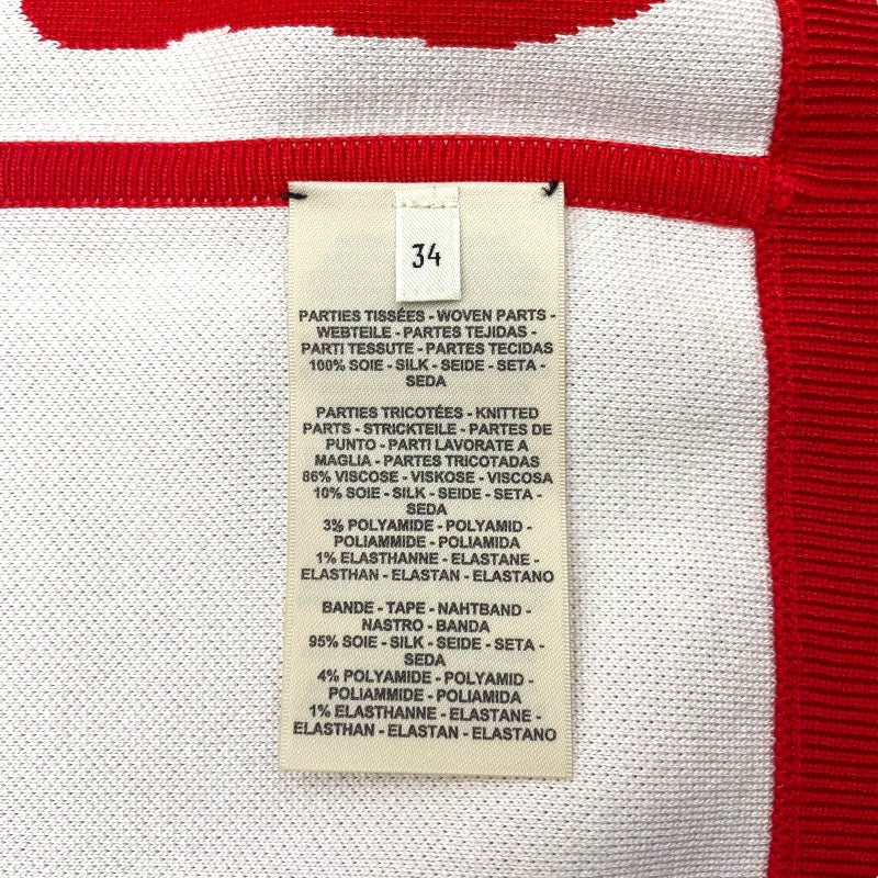 エルメス HERMES Jungle Love ニット切替ブルゾン 3E2817D3 レッド ニット レディース ブルゾン