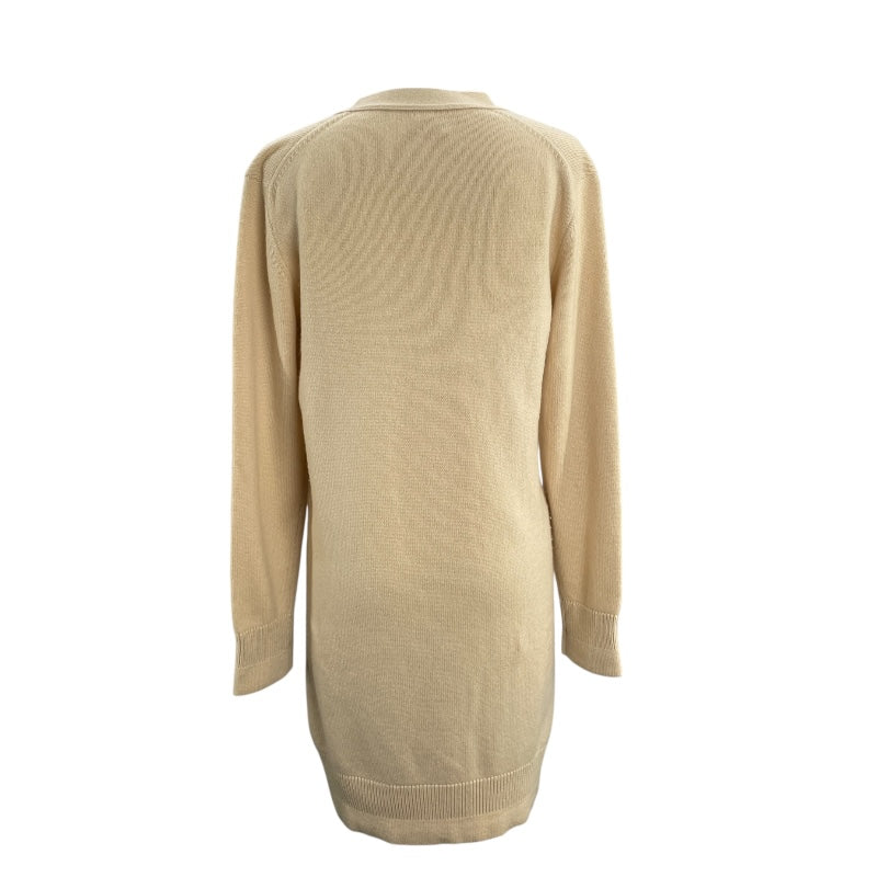 エルメス HERMES カシミヤロングカーディガン ベージュ カシミヤ