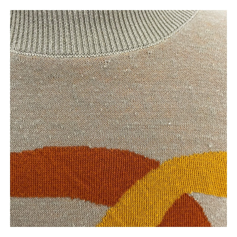 ロエベ LOEWE ロゴデザインルーズニットセーター S359Y14K37 ベージュ リネン メンズ セーター