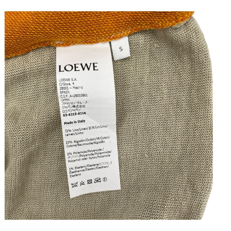 ロエベ LOEWE ロゴデザインルーズニットセーター S359Y14K37 ベージュ リネン メンズ セーター