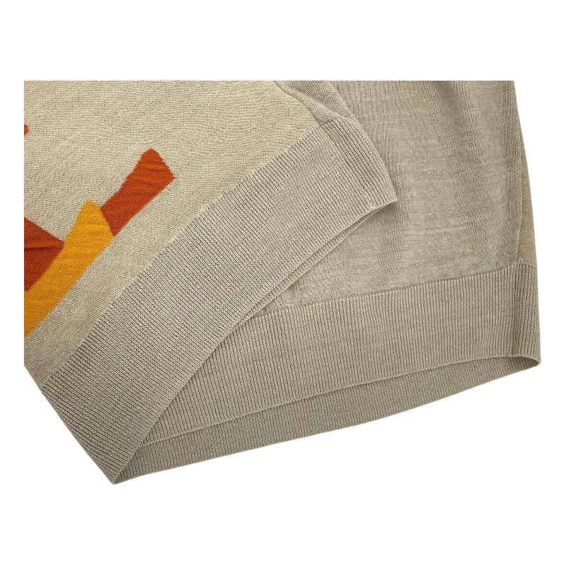 ロエベ LOEWE ロゴデザインルーズニットセーター S359Y14K37 ベージュ リネン メンズ セーター