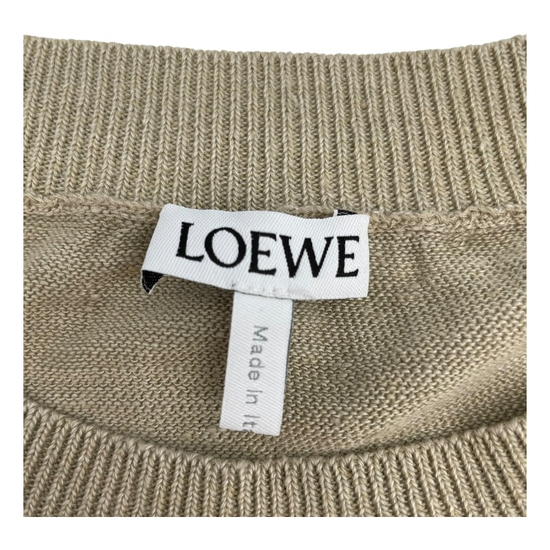 ロエベ LOEWE ロゴデザインルーズニットセーター S359Y14K37 ベージュ リネン メンズ セーター