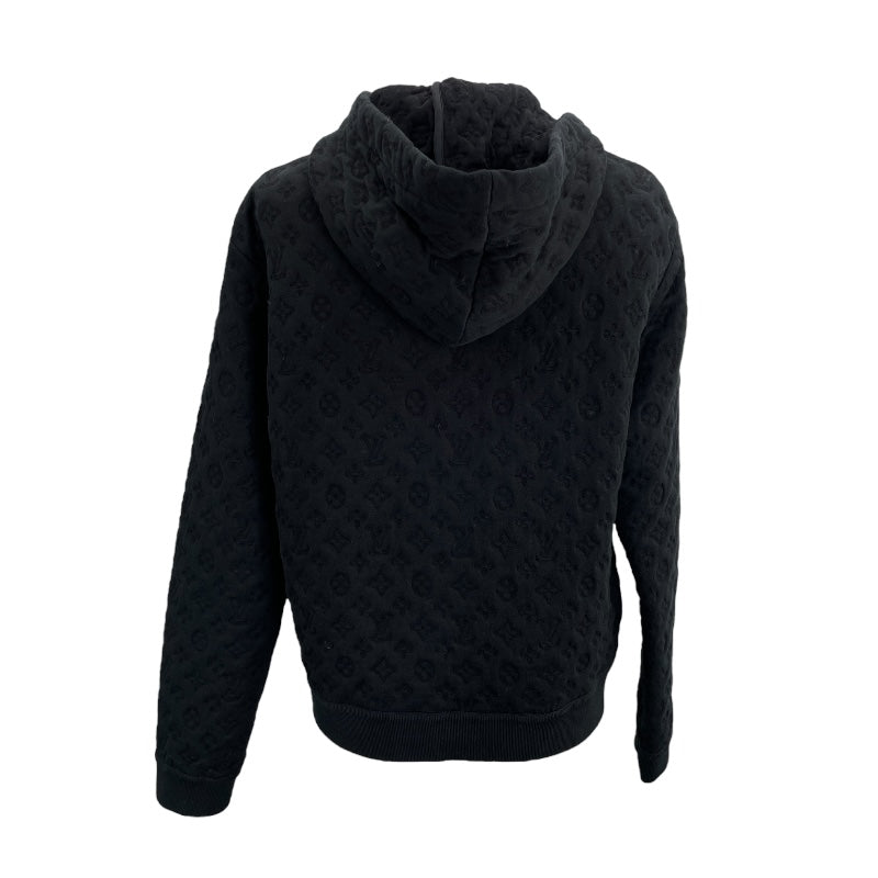 ルイ・ヴィトン LOUIS VUITTON モノグラムエンボスジップスウェットパーカー FFST01W ブラック コットン メンズ パーカー