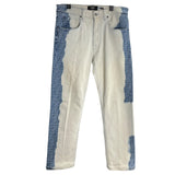 フェンディ FENDI FF柄ブリーチデザインデニムパンツ FLP288 ブルー コットン レディース デニムパンツ