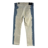 フェンディ FENDI FF柄ブリーチデザインデニムパンツ FLP288 ブルー コットン レディース デニムパンツ