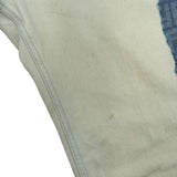 フェンディ FENDI FF柄ブリーチデザインデニムパンツ FLP288 ブルー コットン レディース デニムパンツ