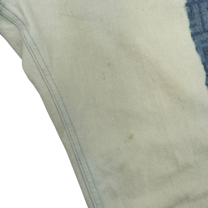 フェンディ FENDI FF柄ブリーチデザインデニムパンツ FLP288 ブルー コットン レディース デニムパンツ