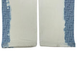 フェンディ FENDI FF柄ブリーチデザインデニムパンツ FLP288 ブルー コットン レディース デニムパンツ