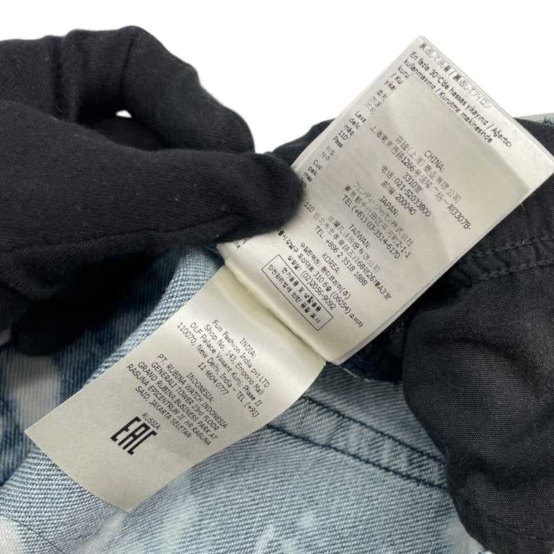 フェンディ FENDI FF柄ブリーチデザインデニムパンツ FLP288 ブルー コットン レディース デニムパンツ