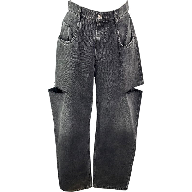 メゾン マルジェラ Maison Margiela カットアウトルーズデニムパンツ S51LA0051 ブラック コットン メンズ デニムパンツ