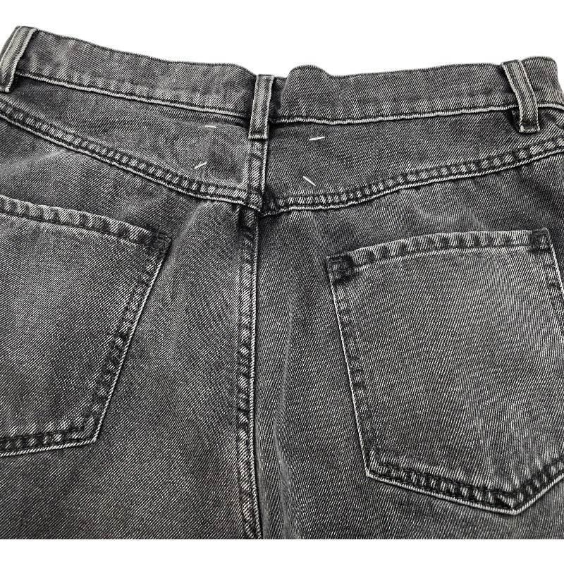 メゾン マルジェラ Maison Margiela カットアウトルーズデニムパンツ S51LA0051 ブラック コットン メンズ デニムパンツ