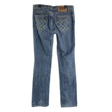 ルイ・ヴィトン LOUIS VUITTON モノグラムミックスデニムパンツ ブルー コットン レディース デニムパンツ