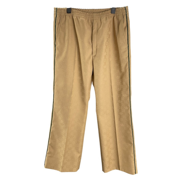 グッチ GUCCI X ADIDAS ジャガードトラックパンツ 705276 ブラウン ポリエステル メンズ パンツ