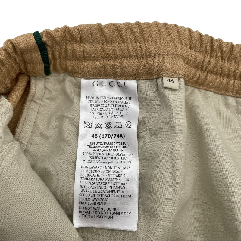 グッチ GUCCI X ADIDAS ジャガードトラックパンツ 705276 ブラウン ポリエステル メンズ パンツ