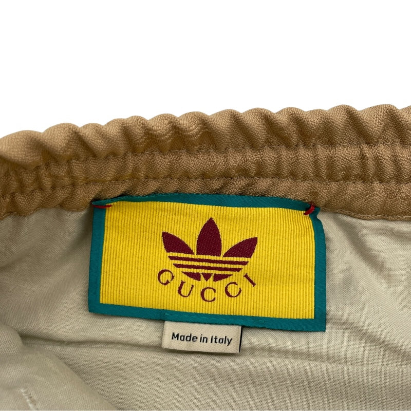 グッチ GUCCI X ADIDAS ジャガードトラックパンツ 705276 ブラウン ポリエステル メンズ パンツ