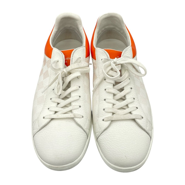 ルイ・ヴィトン LOUIS VUITTON ルクセンブルグライン ダミエローカットスニーカー LD0260 ホワイト レザー メンズ スニーカー