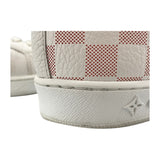 ルイ・ヴィトン LOUIS VUITTON ルクセンブルグライン ダミエローカットスニーカー LD0260 ホワイト レザー メンズ スニーカー