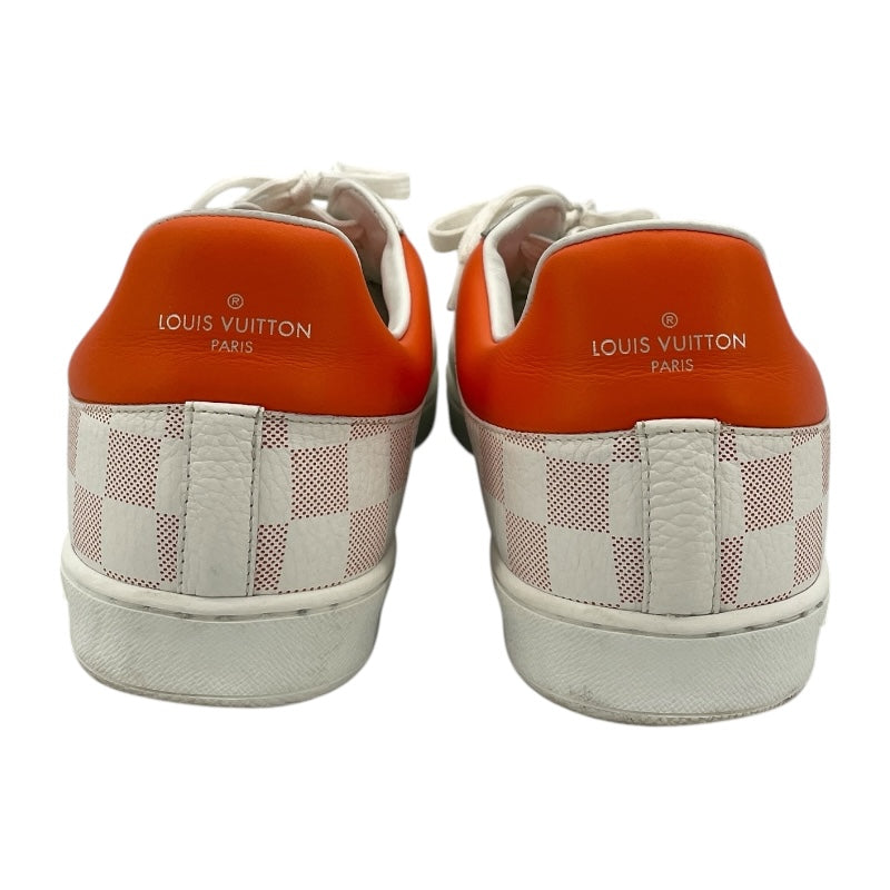 ルイ・ヴィトン LOUIS VUITTON ルクセンブルグライン ダミエローカットスニーカー LD0260 ホワイト レザー メンズ スニーカー