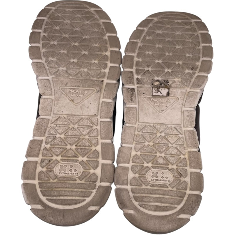 プラダ PRADA トライアングルロゴローカットスニーカー 2EE386 ブラック レザー メンズ スニーカー