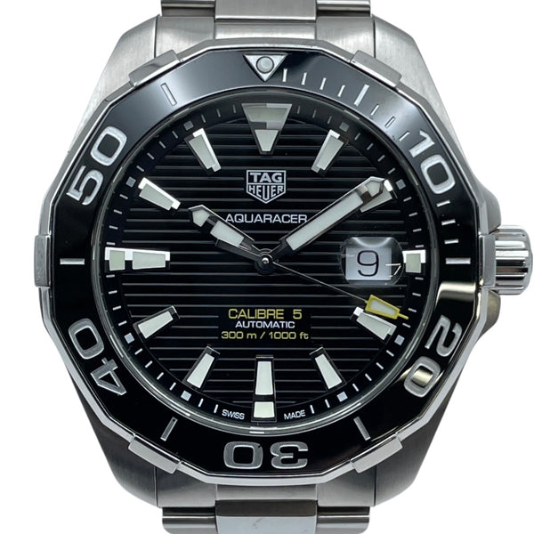 タグ・ホイヤー TAG HEUER アクアレーサー キャリバー5 WAY201A ブラック SS 自動巻き メンズ 腕時計