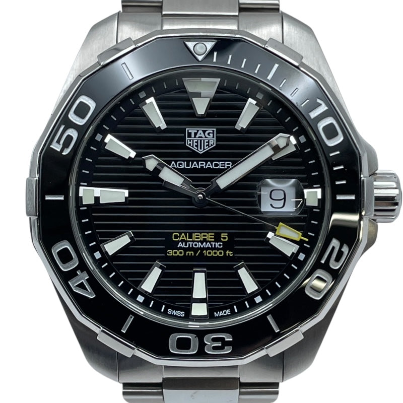 タグ・ホイヤー TAG HEUER アクアレーサー キャリバー5 WAY201A ブラック SS 自動巻き メンズ 腕時計