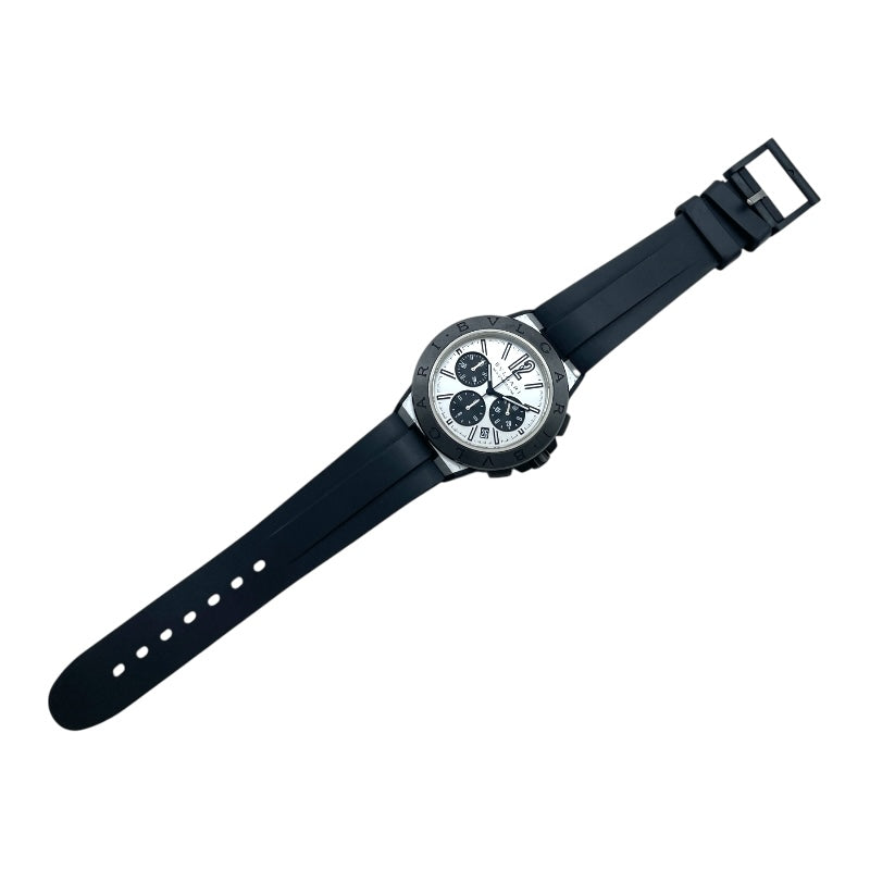 ブルガリ BVLGARI ディアゴノ マグネシウム クロノグラフ DG42SMCCH シルバー マグネシウム /セラミック/ラバーストラップ 自動巻き メンズ 腕時計