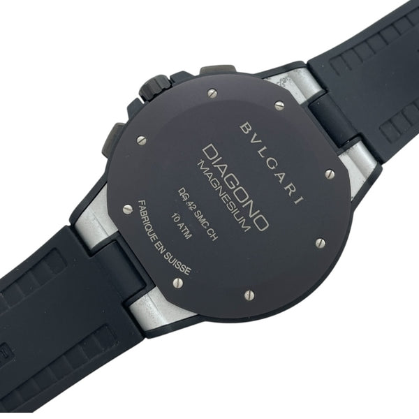 ブルガリ BVLGARI ディアゴノ マグネシウム クロノグラフ DG42SMCCH シルバー マグネシウム /セラミック/ラバーストラップ 自動巻き メンズ 腕時計
