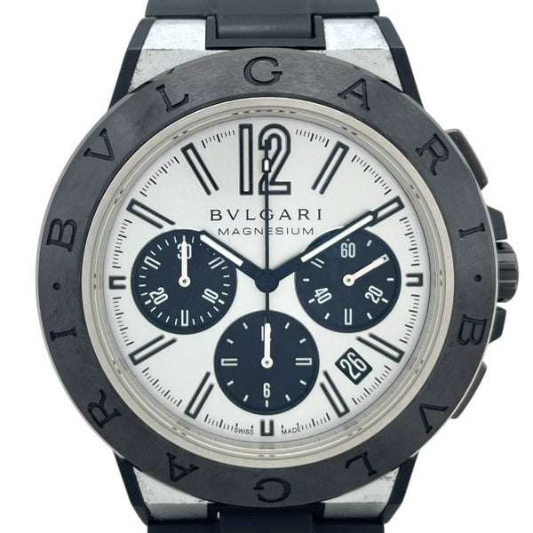 ブルガリ BVLGARI ディアゴノ マグネシウム クロノグラフ DG42SMCCH シルバー マグネシウム /セラミック/ラバーストラップ 自動巻き メンズ 腕時計