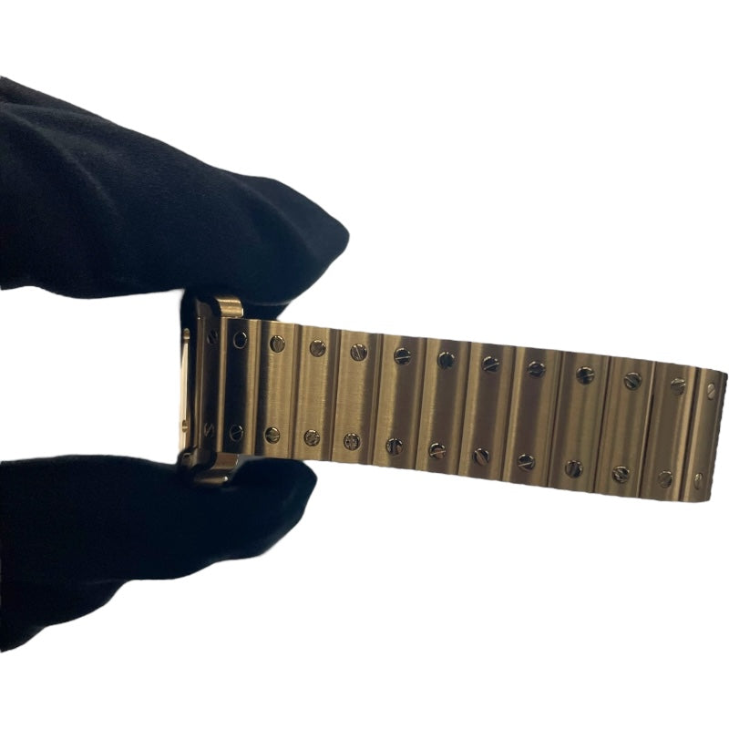 カルティエ Cartier サントス ドゥ カルティエ WGSA0107 ホワイト K18YG クオーツ レディース 腕時計