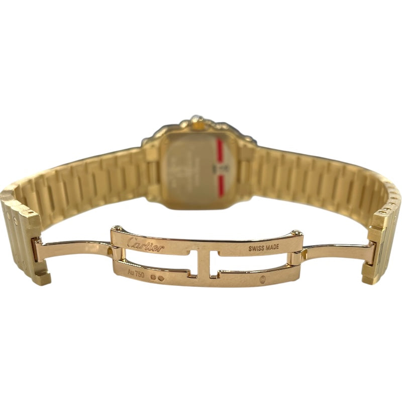 カルティエ Cartier サントス ドゥ カルティエ WGSA0107 ホワイト K18YG クオーツ レディース 腕時計