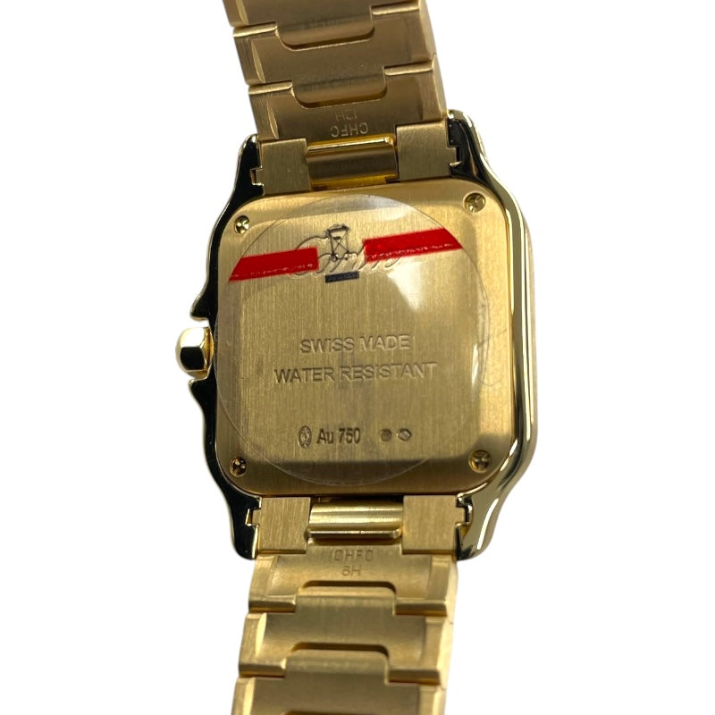 カルティエ Cartier サントス ドゥ カルティエ WGSA0107 ホワイト K18YG クオーツ レディース 腕時計