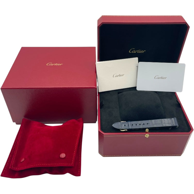 カルティエ Cartier サントス ドゥ カルティエ WGSA0107 ホワイト K18YG クオーツ レディース 腕時計