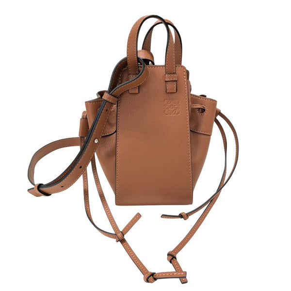 ロエベ LOEWE ハンモック ドローストリング ミニ 314.30.V07 ブラウン カーフ レディース ショルダーバッグ
