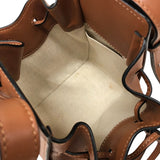ロエベ LOEWE ハンモック ドローストリング ミニ 314.30.V07 ブラウン カーフ レディース ショルダーバッグ