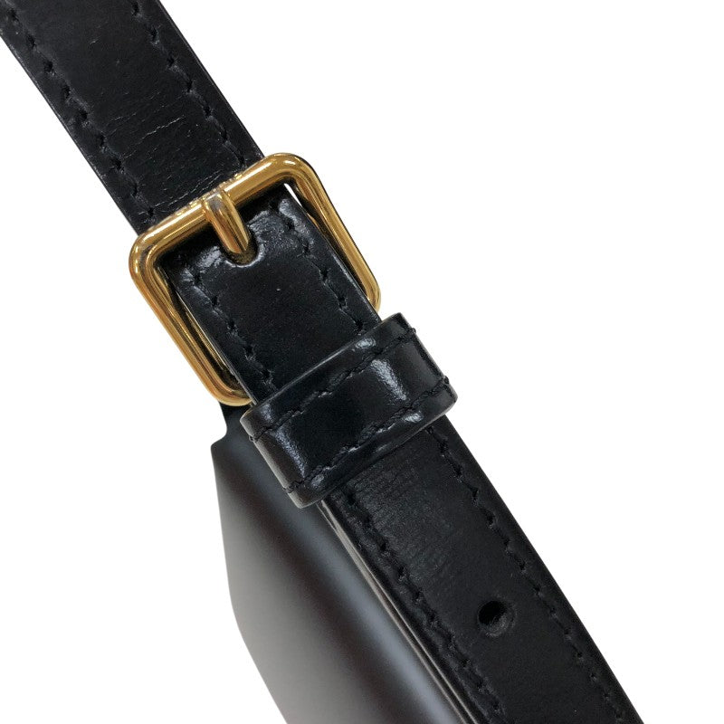 セリーヌ CELINE ショルダーバッグ クロード 194143 ブラック ゴールド金具 カーフ レディース ショルダーバッグ