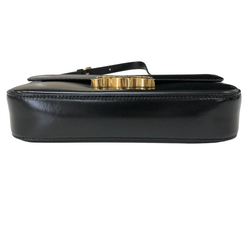 セリーヌ CELINE ショルダーバッグ クロード 194143 ブラック ゴールド金具 カーフ レディース ショルダーバッグ