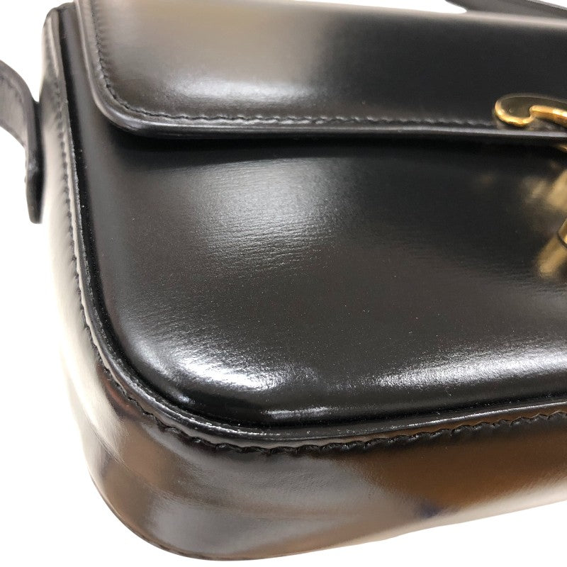 セリーヌ CELINE ショルダーバッグ クロード 194143 ブラック ゴールド金具 カーフ レディース ショルダーバッグ