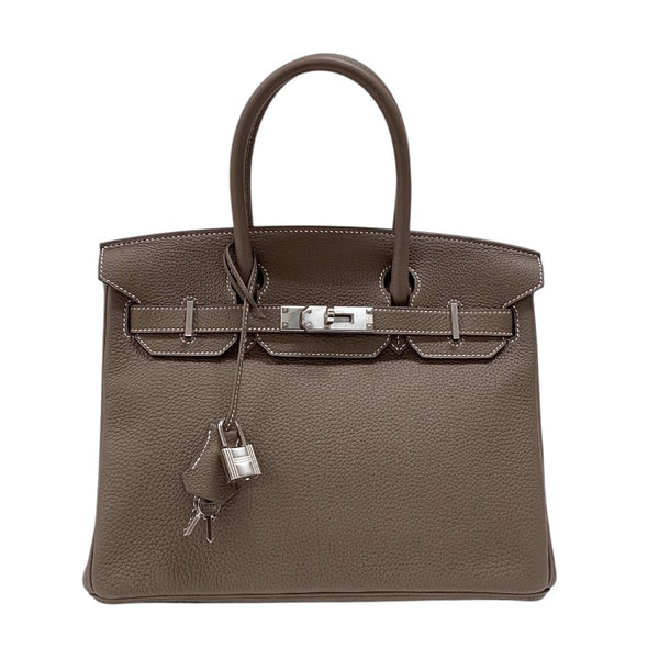 エルメス HERMES バーキン30 Y刻 エトゥープ シルバー金具 トゴ レディース ハンドバッグ