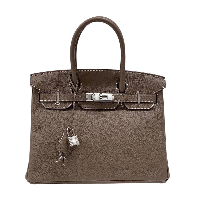 エルメス HERMES バーキン30 Y刻 エトゥープ シルバー金具 トゴ レディース ハンドバッグ