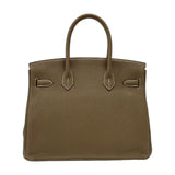 エルメス HERMES バーキン30 Y刻 エトゥープ シルバー金具 トゴ レディース ハンドバッグ
