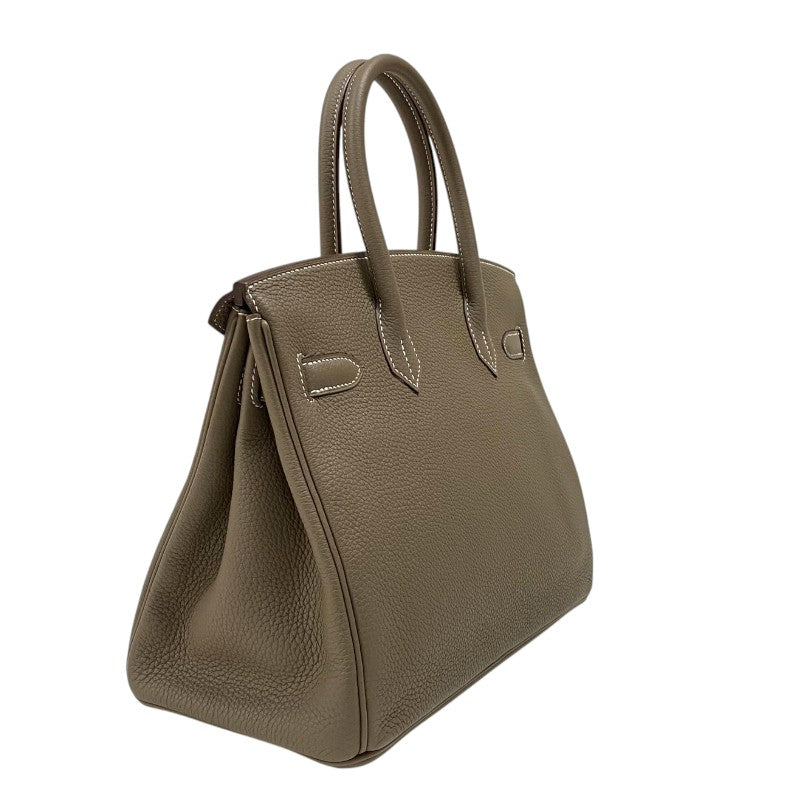 エルメス HERMES バーキン30 Y刻 エトゥープ シルバー金具 トゴ レディース ハンドバッグ
