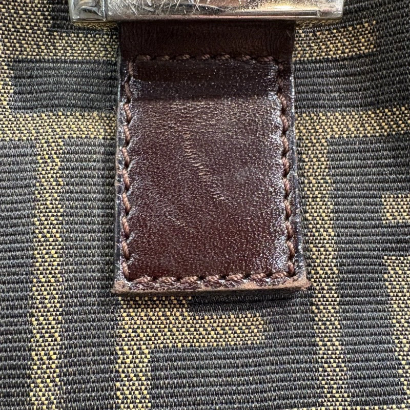 フェンディ FENDI ズッカ ハンドバッグ ブラウン ナイロンキャンバス レディース ハンドバッグ