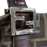 フェンディ FENDI ズッカ ハンドバッグ ブラウン ナイロンキャンバス レディース ハンドバッグ