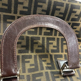 フェンディ FENDI ズッカ ハンドバッグ ブラウン ナイロンキャンバス レディース ハンドバッグ