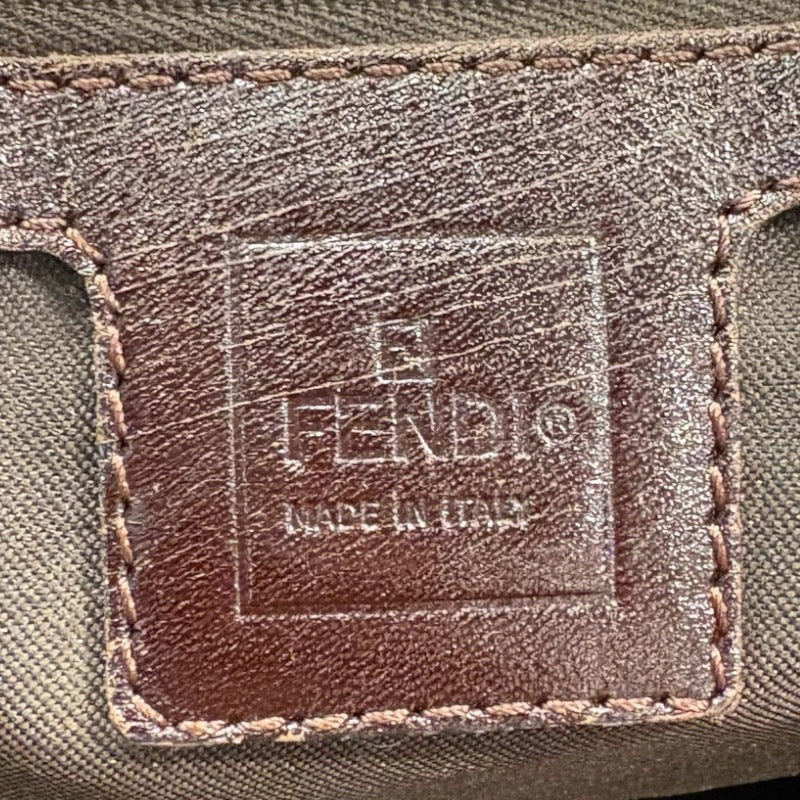 フェンディ FENDI ズッカ ハンドバッグ ブラウン ナイロンキャンバス レディース ハンドバッグ