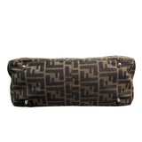 フェンディ FENDI ズッカ ハンドバッグ ブラウン ナイロンキャンバス レディース ハンドバッグ