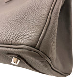 エルメス HERMES バーキン35 □P刻 エタン シルバー金具 トリヨンクレマンス レディース ハンドバッグ