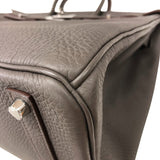 エルメス HERMES バーキン35 □P刻 エタン シルバー金具 トリヨンクレマンス レディース ハンドバッグ