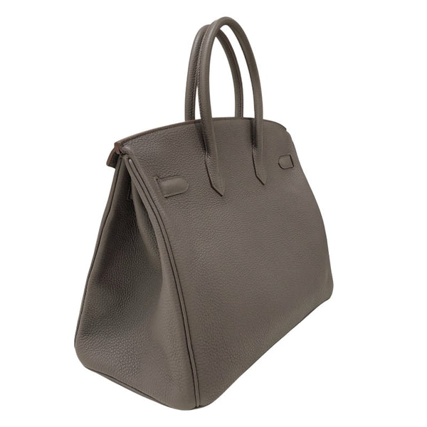 エルメス HERMES バーキン35 □P刻 エタン シルバー金具 トリヨンクレマンス レディース ハンドバッグ